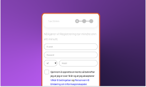 Klikk på «register»