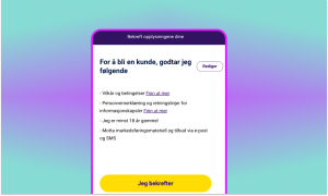 Når disse enkle trinnene er fullført, er kontoen din klar til bruk, og du kan begynne å spille umiddelbart!