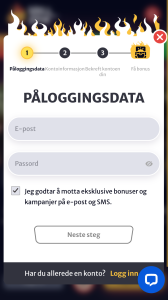 Fyll inn første steg