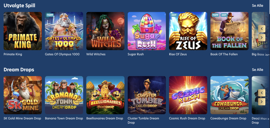 LuckyDreams Casino spilleautomater.