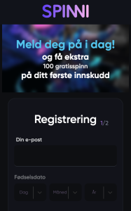 Fyll ut registreringsskjemaet