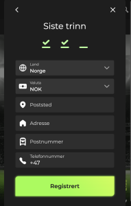Fullfør adresseinformasjon: