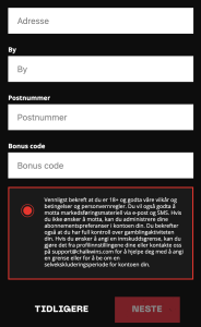 Godkjenn vilkårene: