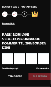 Bekreft e-post og fullfør: