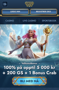 Besøk OceanSpin og klikk på \